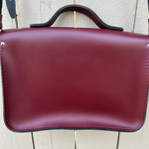 The Cambridge Satchel Company Crossbody Bag Oxblood Made in England - Picture 9 of 16